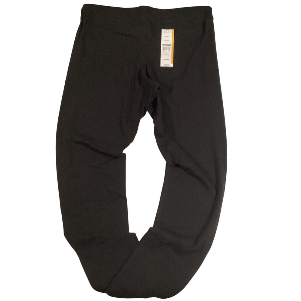 Time and Tru Womens Black High Rise Fitted Leggings Size L (12-14) NWT Set of 2